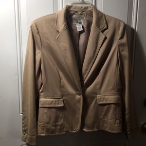 Style & Co. Collection Petite Stretch woman’s one button tan blazer size 10P